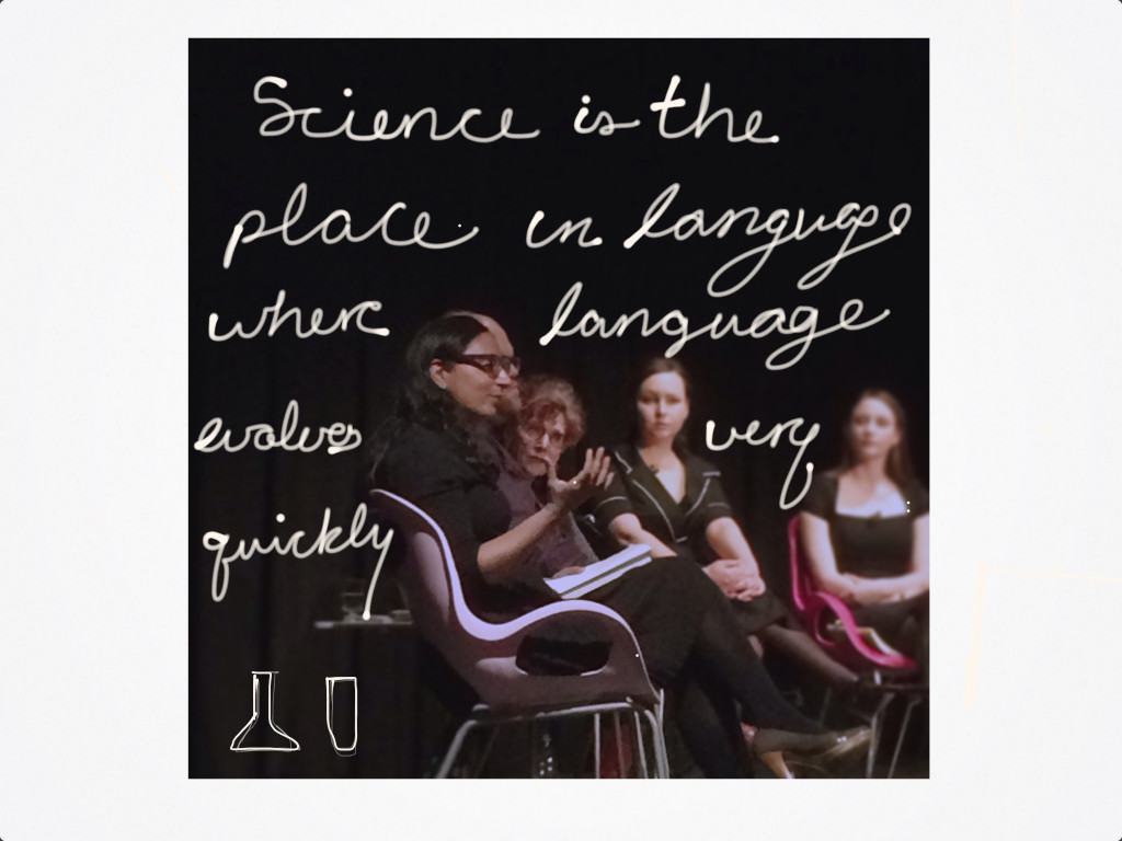 science is the place in language where language evolves quickly