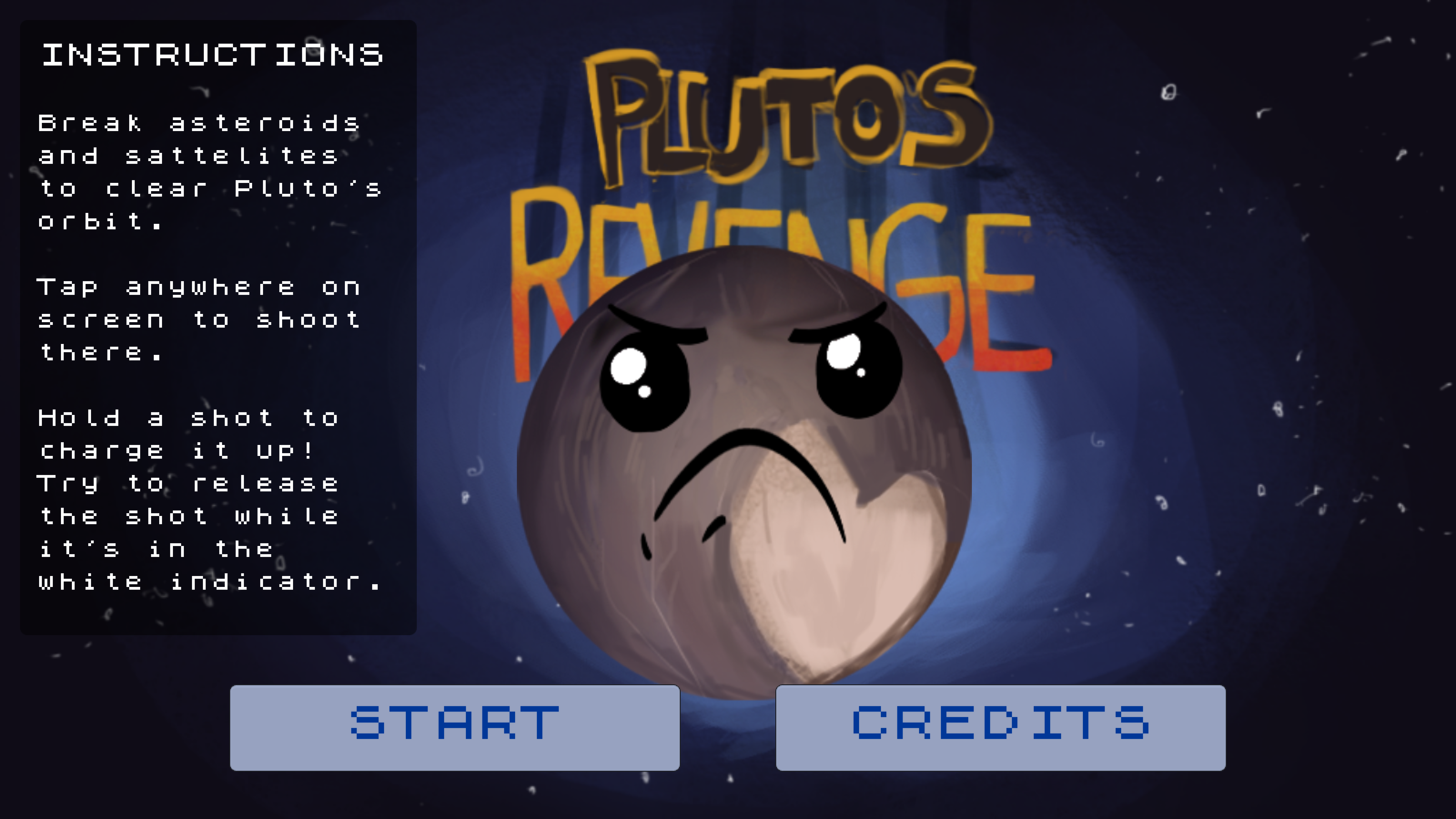 Pluto's Revenge Opening Screen